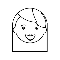 woman adult young head vector icon illustration design