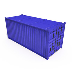 Shipping container isolated on white. 3D illustration