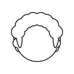 adult male head vector icon illustration design