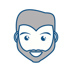 adult male head vector icon illustration design