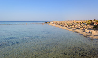 Egyptian beaches in the summer