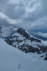 Snow Capped Swiss Alps Mountain View Range