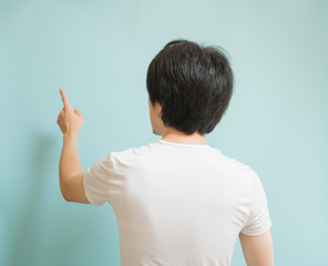 Fototapeta premium 指差す男性