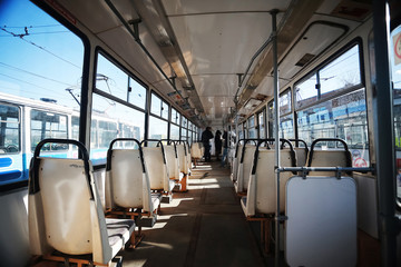 Fototapeta premium View from the wagon by day