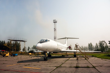 Repair and maintenance of passenger aircraft on the aviation technical base