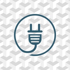 Plug vector icon stock vector illustration flat design