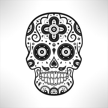 Crâne décoratif mexicain, jour des morts