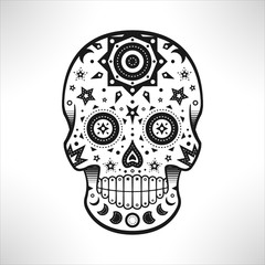 Crâne décoratif mexicain, jour des morts