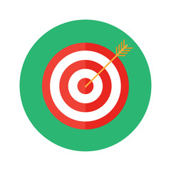 target icon. dartboard vector illustration business and marketing design concept.