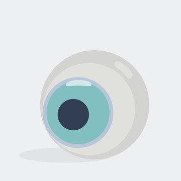 Eye vector illustration: Contact lens