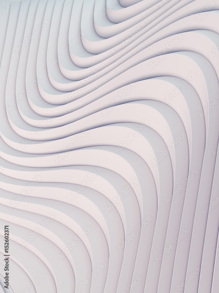 Poster Wave band abstract background surface 3d rendering