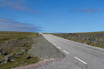 Trasse zum Horizont mit geringer Steigung