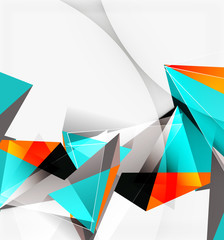 3d triangles and pyramids, abstract geometric vector