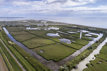 Po delta region landscape in italy