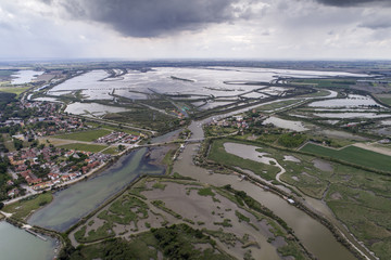 Fototapeta premium Po delta region landscape in italy