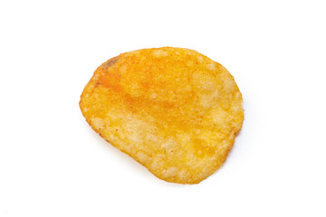 Potato chips isolated on white background