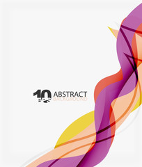 Vector wave lines abstract background