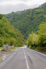 Empty mountain road in Transylvania