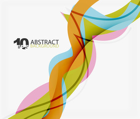 Vector wave lines abstract background