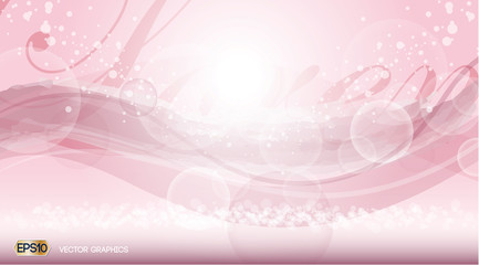 Pink Glamorous fragrance sparkling effects background. Vector illustration
