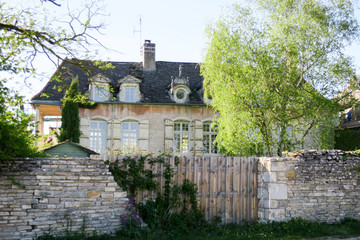 Fototapeta na wymiar classic and traditional house of the French bourgeois countryside