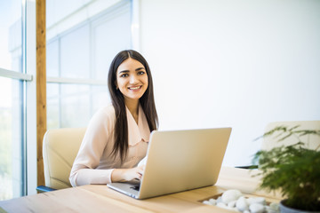 Successful business woman working at the modern office