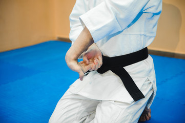 man practicing aikido