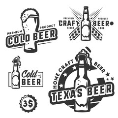 Set of beer,craft beer ,homebrew and brewery for logo ,label ,emblem and design.