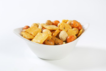 Japanese peanut and rice crackers