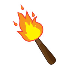 torch isolated illustration on white background