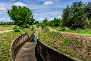 Lack of water in irrigation canal