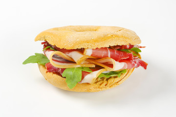 Italian dry-cured ham sand1ich