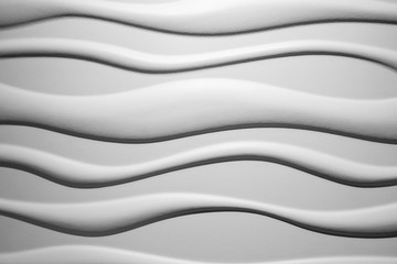Obraz premium Modern black and white wave texture pattern wall decoration made by leatherette panel