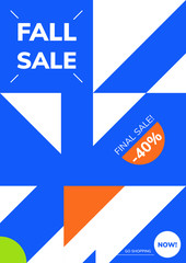 Minimal geometric poster tamplate