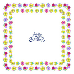 Square floral frame