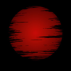red moon in dark