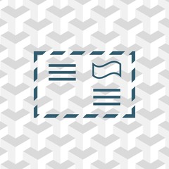letter envelope icon stock vector illustration flat design