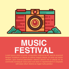 Obraz premium Vector music icons and signs in flat style