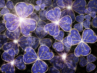 abstract flower background light flash, floral glow backdrop