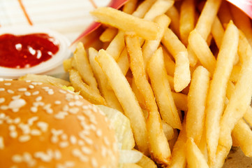 Closeup of french fries