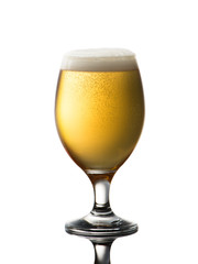 beer glass isolated over white
