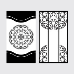 Template in oriental style. Mandala. Great for decorating flyers, wedding invitations and business cards.