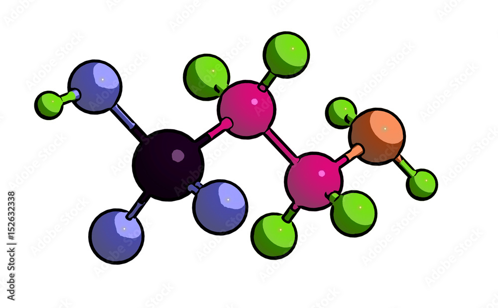 Wall mural Molecular structure of taurine