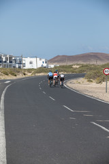 Fototapeta premium Along the seafront north of Lanzarote.