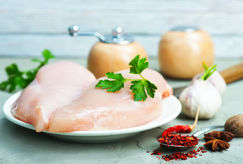 raw chicken fillet