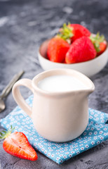 milk and strawberry
