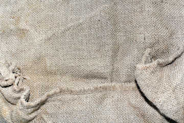 Fototapeta na wymiar Texture of an old dirty potato sack