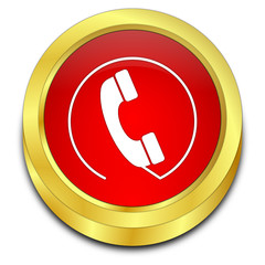 Phone call Button - 3D illustration