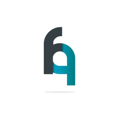 Initial Letter FQ Rounded Lowercase Logo