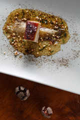 Pork belly sous vide cooked